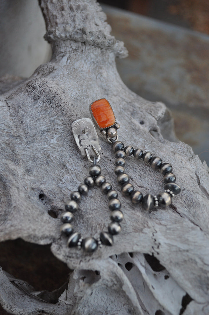 Translation missing: en.Spiny Oyster Navajo Pearls Earrings