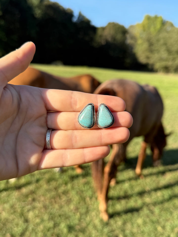Translation missing: en.Number 8 Turquoise Earrings