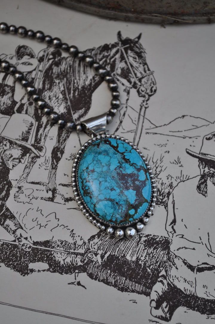 Translation missing: en.Tibetan Turquoise Pendant