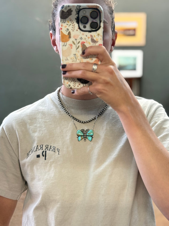Translation missing: en.Kingman Turquoise Butterfly Necklace