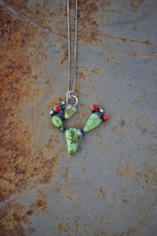 Translation missing: en.Red Opal Cactus Pendant